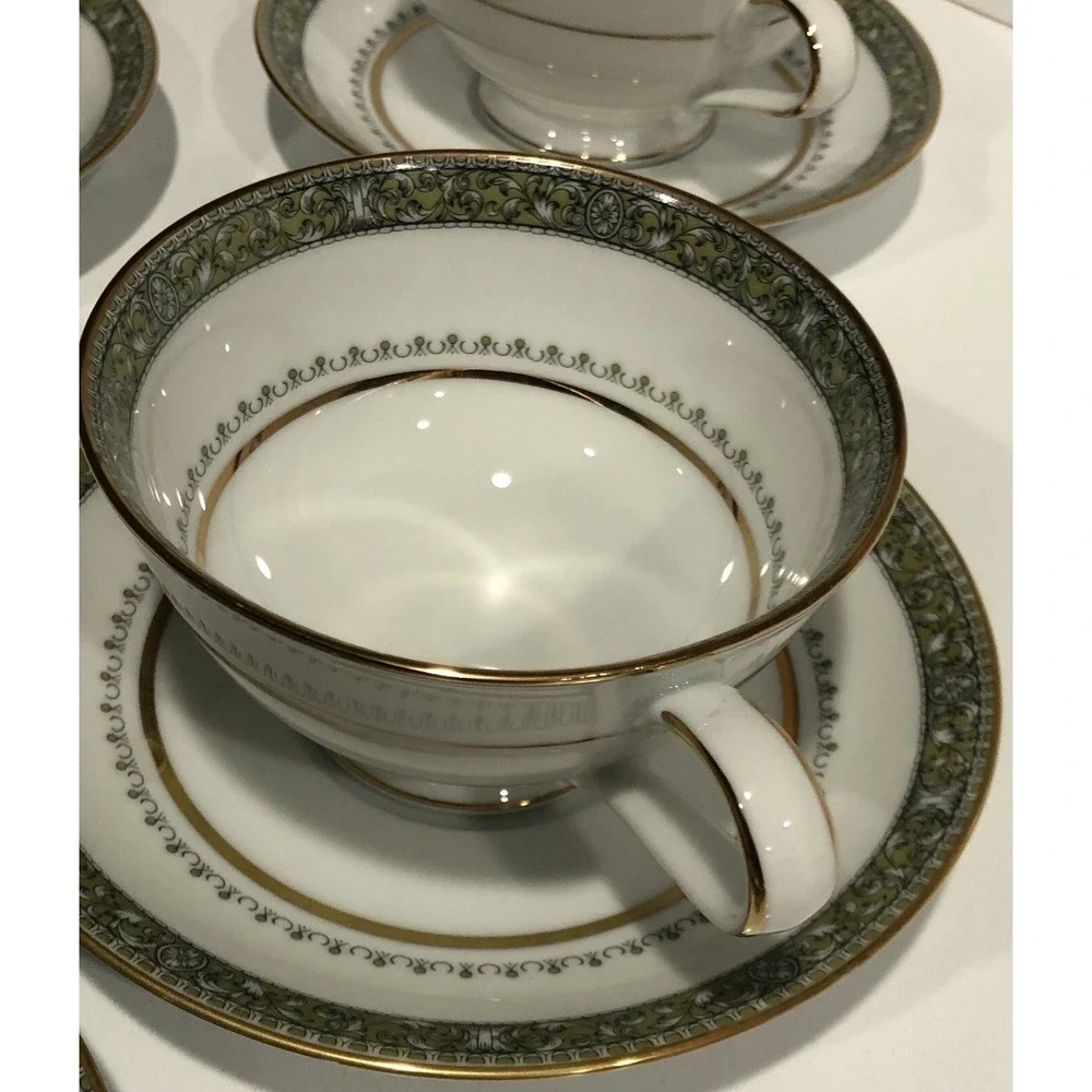 Noritake THURSTON 6871 Cup & Saucer‎ Set Lot of 5 Excellent Condition